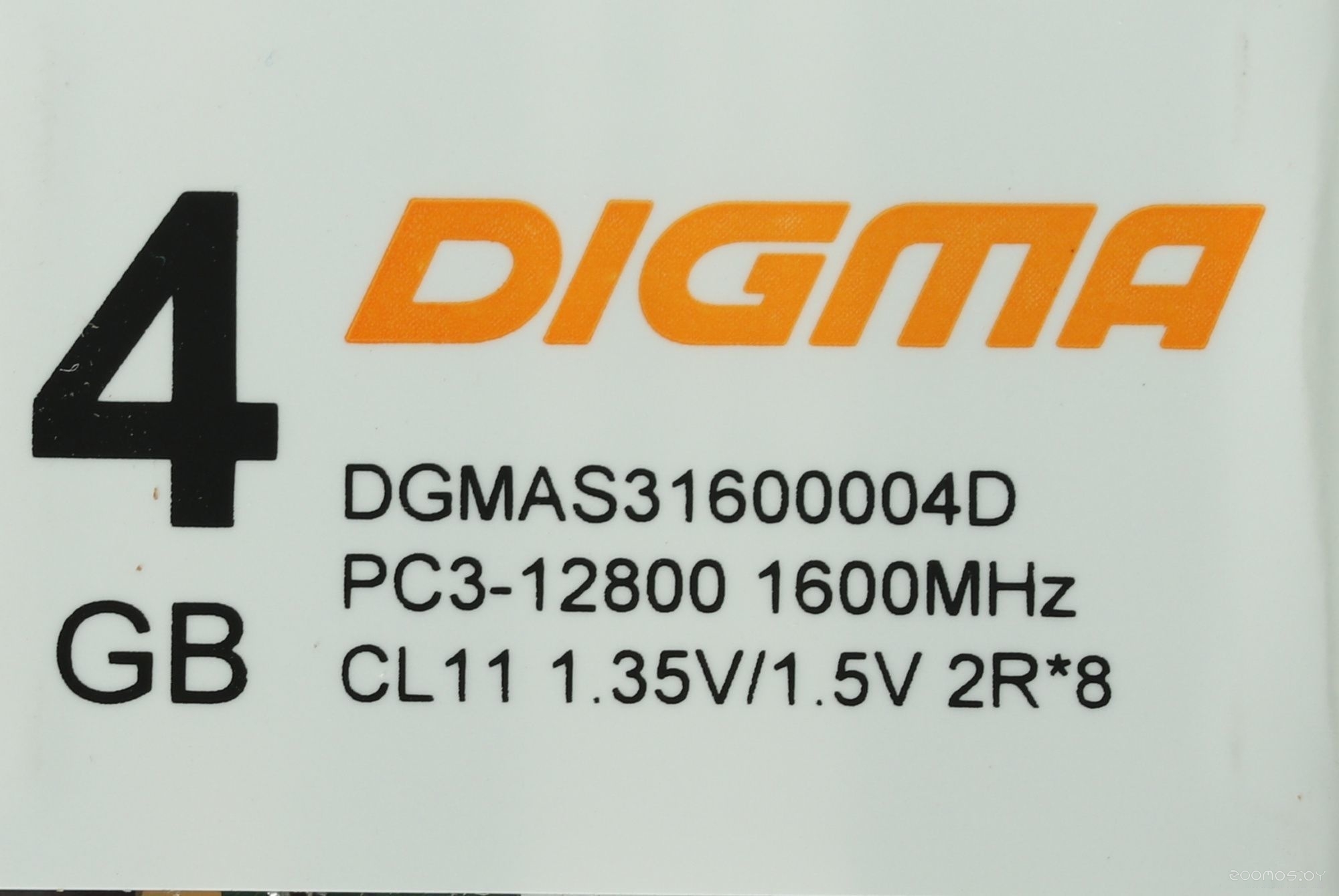 Оперативная память DIGMA 4ГБ DDR3 SODIMM 1600 МГц DGMAS31600004D, фото 5