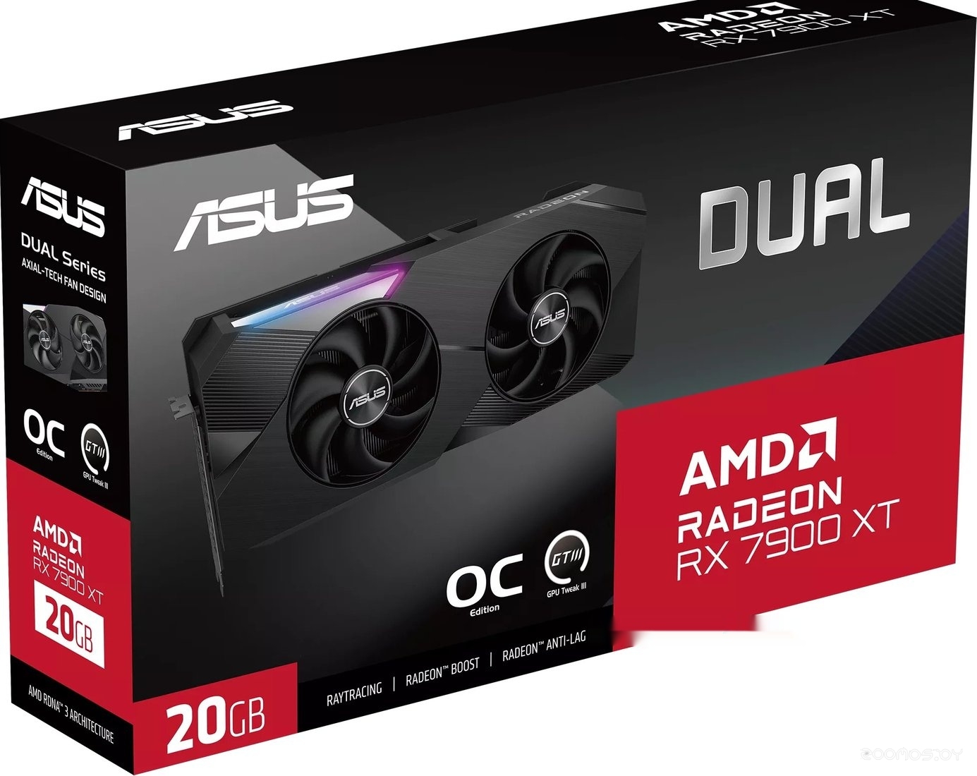 Видеокарта Asus Radeon RX 7900 XT OC Edition 20GB GDDR6 DUAL-RX7900XT-O20G, фото 3