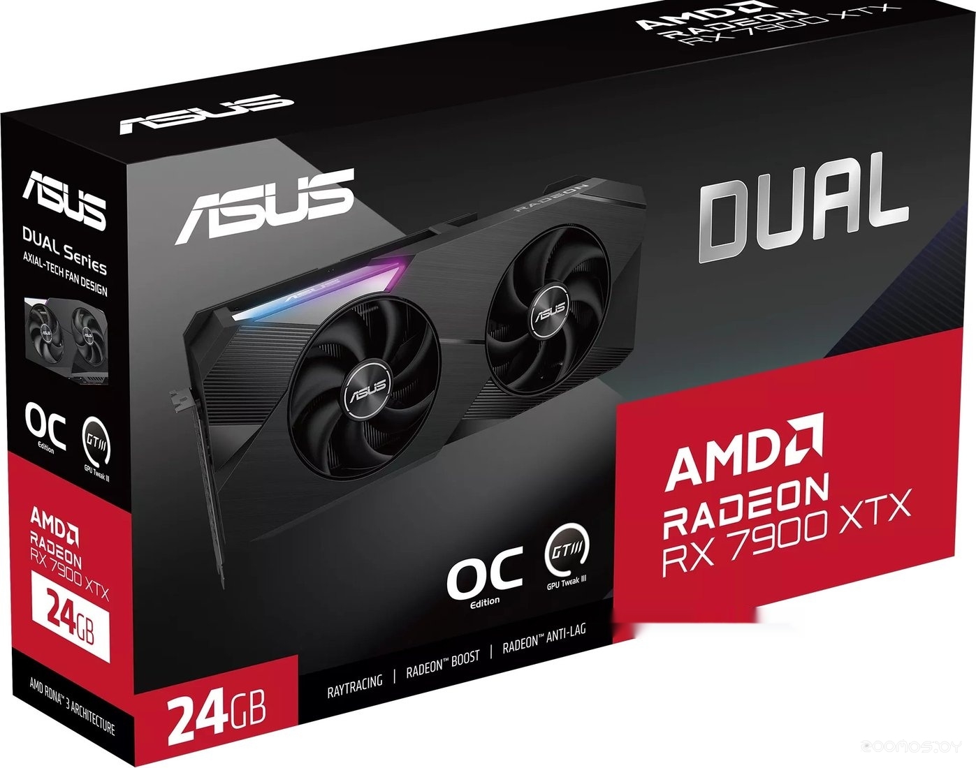 Видеокарта Asus Radeon RX 7900 XTX OC Edition 24GB GDDR6 DUAL-RX7900XTX-O24G, фото 3