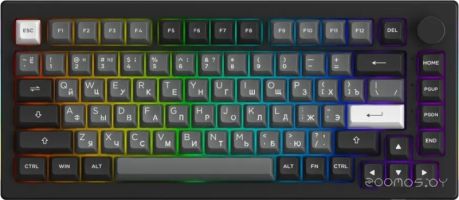 Клавиатура Akko 5075B Plus Black & Sliver (Akko Cream Yellow V3)