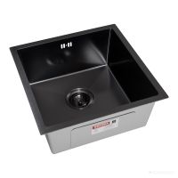 Кухонная мойка ARFEKA ECO AR 450*450 BLACK PVD NANO DECOR MILLET GRAINS