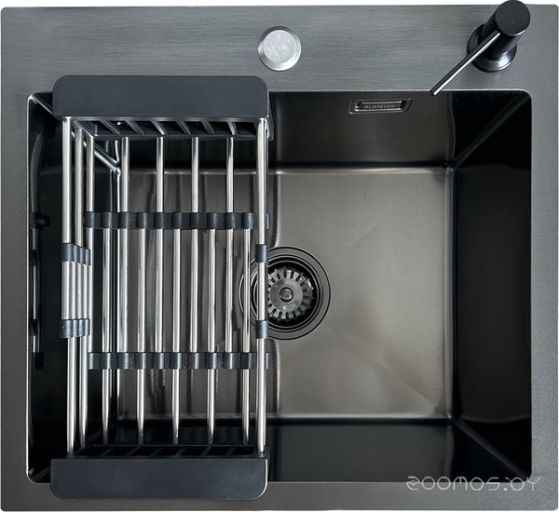 Кухонная мойка Blantek LS-5044B Nano black (набор), фото 1