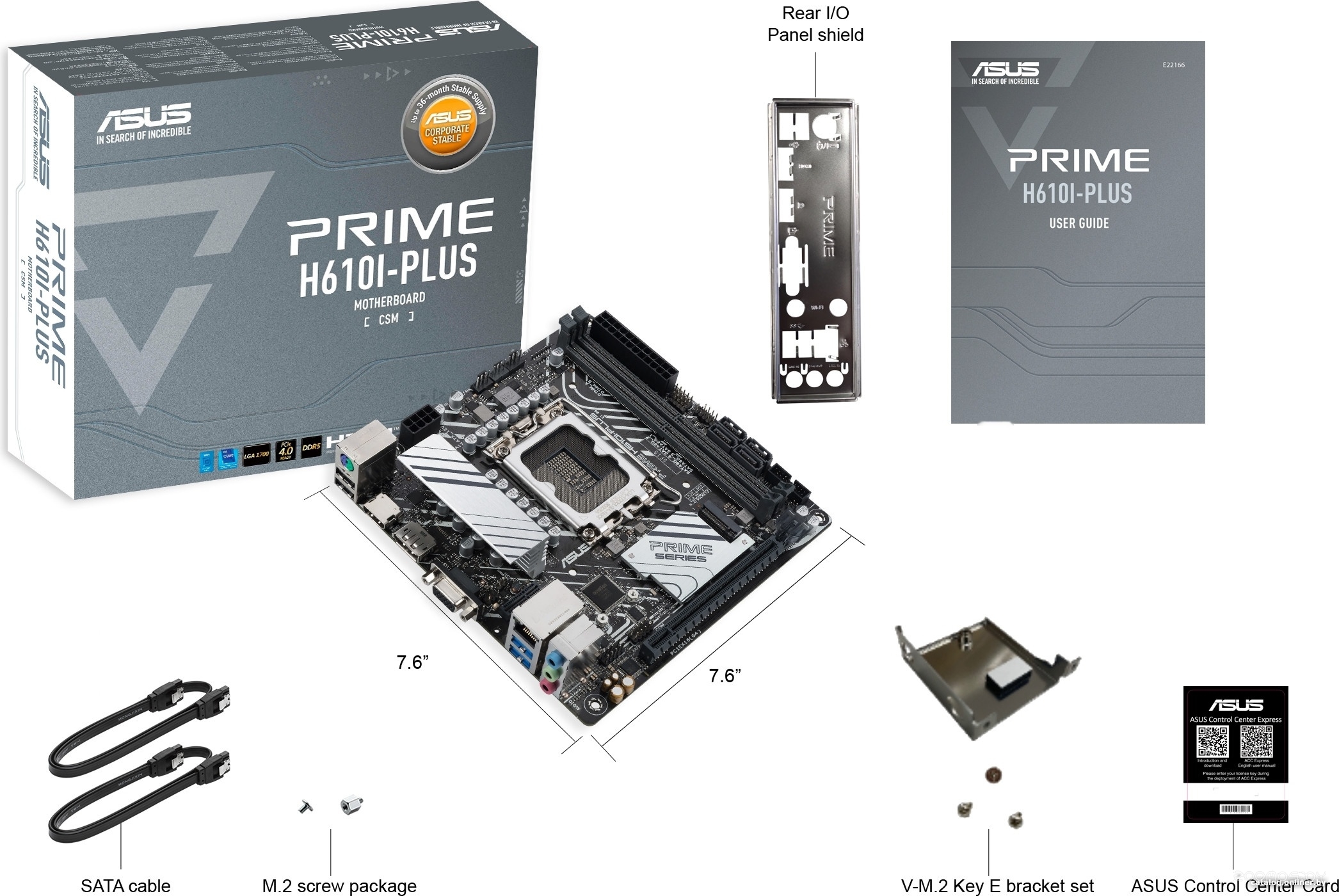 Материнская плата Asus Prime H610I-PLUS-CSM, фото 5
