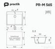 Кухонная мойка Practik PR-M 565-001 (белый камень)