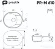 Кухонная мойка Practik PR-M 610-001 (белый камень)
