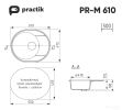 Кухонная мойка Practik PR-M 610-003 (светло-серый)