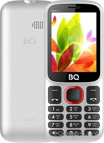 Кнопочный телефон BQ-Mobile BQ-2440 Step L+ (белый/красный)