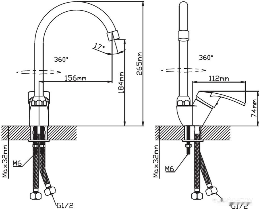 Смеситель Cronwil CP036-51, фото 4