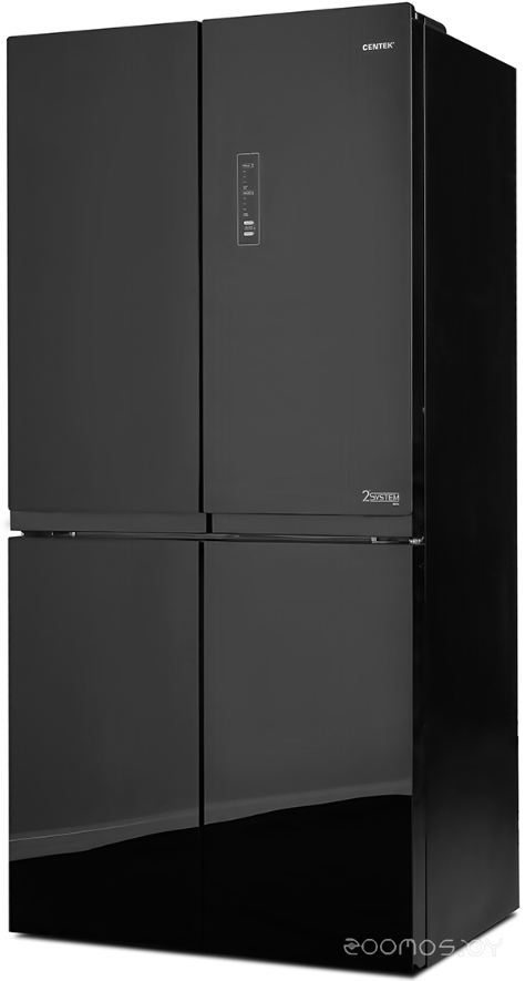 Четырёхдверный холодильник CENTEK CT-1756 NF Black Glass, фото 4