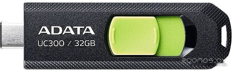 USB Flash A-Data UC300 32GB (черный/зеленый)