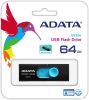 USB Flash A-Data UV320 64GB (черный/голубой)