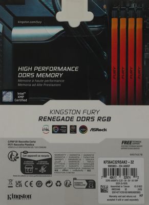 Оперативная память Kingston FURY Renegade RGB 2x16ГБ DDR5 6400МГц KF564C32RSAK2-32, фото 8