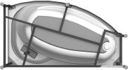 Ванна Vannesa София 169х99R 2-78-0-2-1-223 (с экраном и каркасом правым)