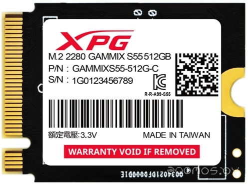SSD A-Data XPG GAMMIX S55 [SGAMMIXS55-512G-C], фото 2