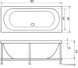Ванна Eurolux Orio 180x80