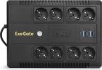 Источник бесперебойного питания Exegate Neo NNB-1000.LED.AVR.8SH.CH EX293855RUS