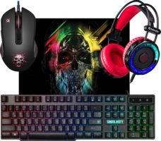 Клавиатура + мышь с ковриком + наушники Defender Singularity MKP-118