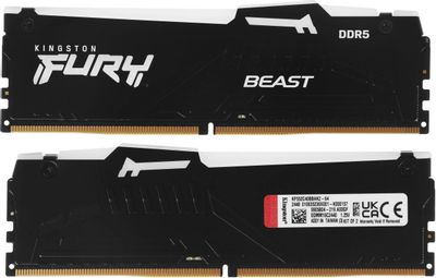 Оперативная память Kingston FURY Beast RGB 2x32ГБ DDR5 5200 МГц KF552C40BBAK2-64, фото 4