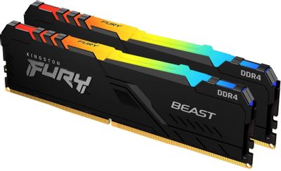 Оперативная память Kingston FURY Beast RGB 2x32ГБ DDR5 5200 МГц KF552C40BBAK2-64, фото 2