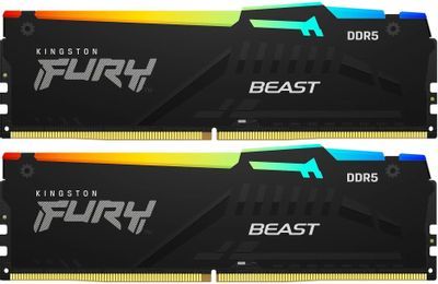 Оперативная память Kingston FURY Beast RGB 2x32ГБ DDR5 6000 МГц KF560C36BBEAK2-64