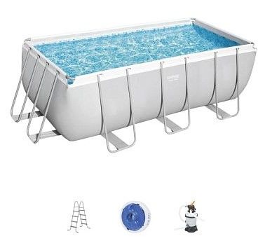 Бассейн Bestway Rectangular Power Steel Frame 56457/56244