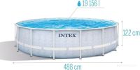 Каркасный бассейн INTEX Prism Frame Chevron 26746 (488х122)
