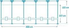Каркасный бассейн INTEX Prism Frame Chevron 26746 (488х122)
