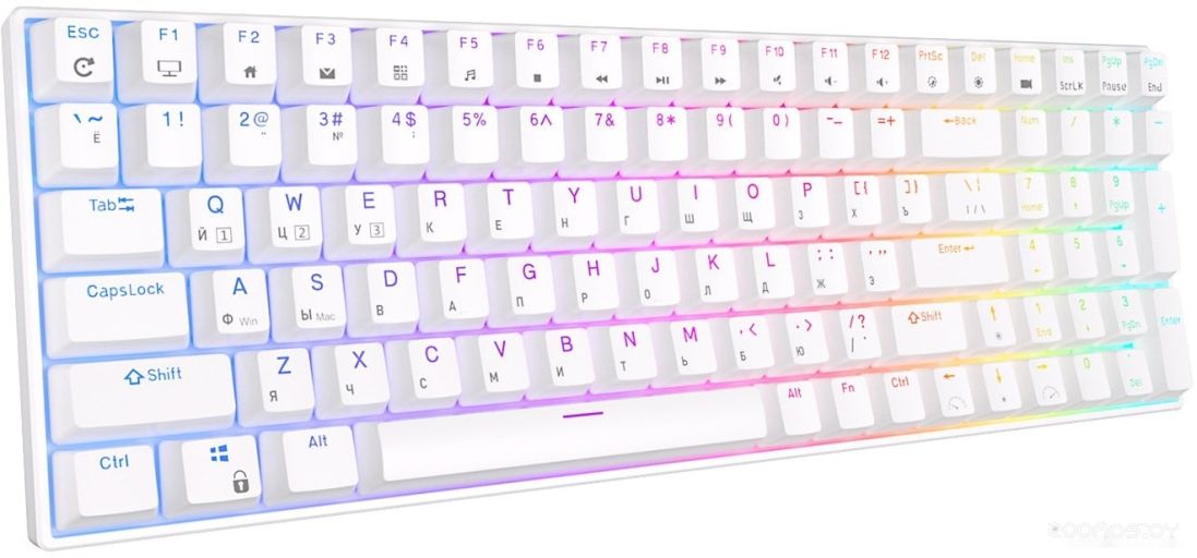 Клавиатура Royal Kludge RK100 RGB (белый, RK Brown)