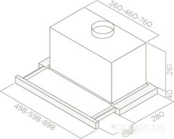 Кухонная вытяжка Jet air Betta 60/GR/BK GL PRF0099697B
