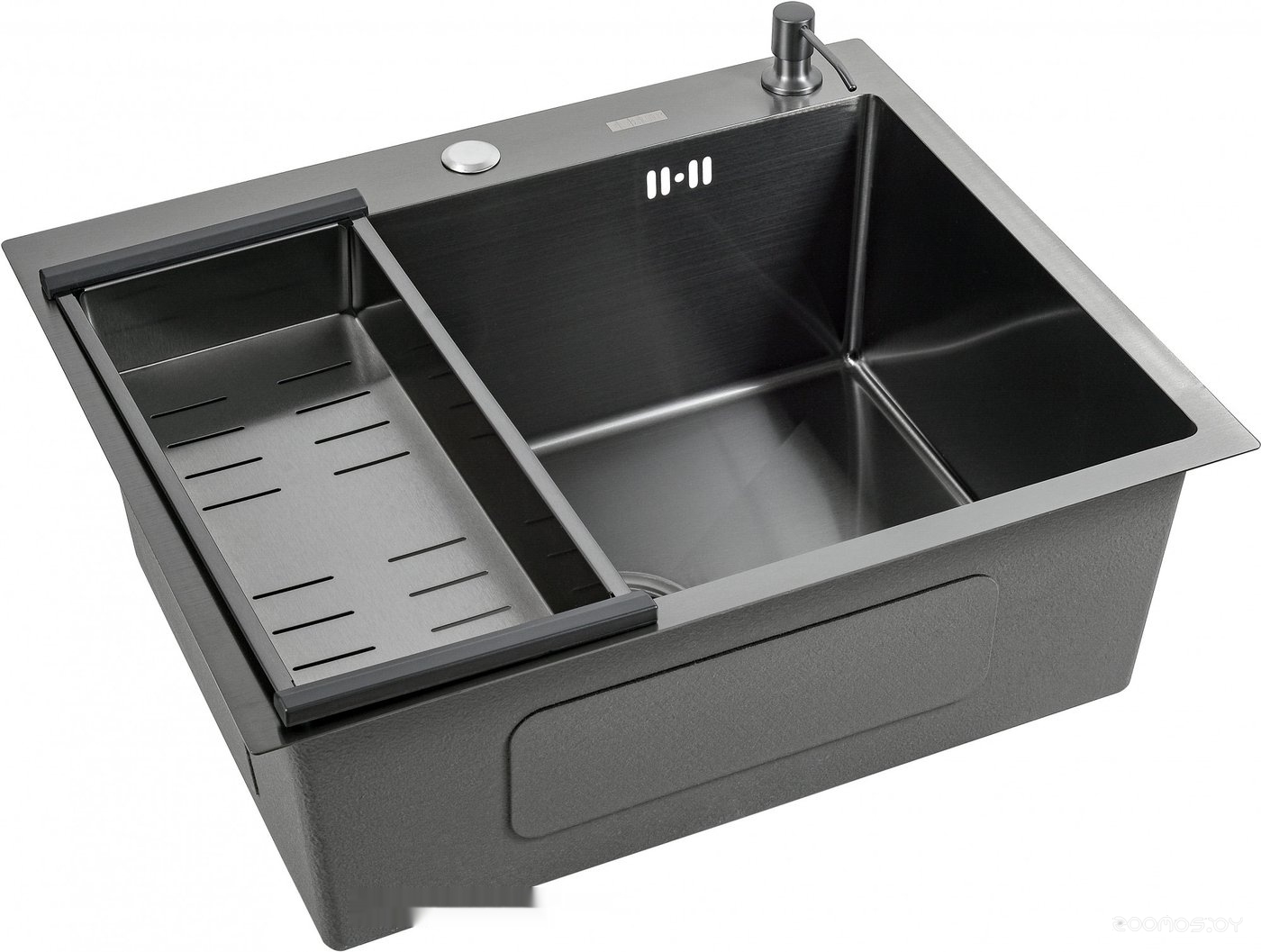 Кухонная мойка FUTUR FK 5550 B Eco (черный нано), фото 3