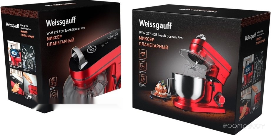 Планетарный миксер Weissgauff WSM 227 PDR Touch Screen Pro, фото 4