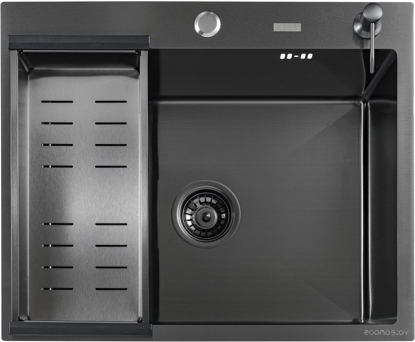 Кухонная мойка FUTUR FK 5050 B Eco Nano (черный нано), фото 2