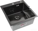 Кухонная мойка ARFEKA ECO AR 450*500 BLACK PVD NANO DECOR MILLET GRAINS