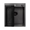 Кухонная мойка ARFEKA ECO AR 450*500 роллер-мат, дозатор BLACK +RM AR+DS AR