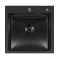 Кухонная мойка ARFEKA Eco AR 500*500 BLACK PVD NANO DECOR MILLET GRAINS