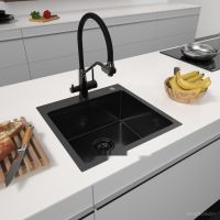 Кухонная мойка ARFEKA Eco AR 500*500 Black PVD Nano Decor Volcanic Rock