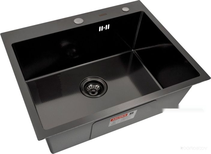 Кухонная мойка ARFEKA ECO AR 600*500 BLACK DECOR MILLET GRAINS