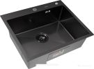 Кухонная мойка ARFEKA Eco AR 600*500 Black PVD Nano Decor Volcanic Rock