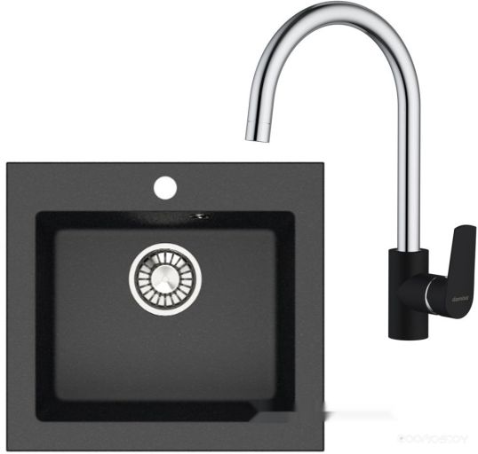 Кухонная мойка Berge BR-4803 + смеситель RedBlu by Damixa Origin Balance 7907
