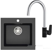 Кухонная мойка Berge BR-4803 + смеситель RedBlu by Damixa Origin Balance 7907