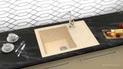 Кухонная мойка Berge BR-5850 (светлый дуб)