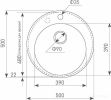 Кухонная мойка Ecoshtein Kreis 500 (антрацит)