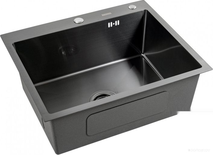Кухонная мойка FUTUR FK 5550 B Eco (черный нано), фото 1