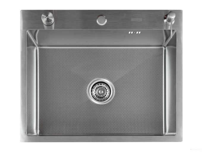 Кухонная мойка FUTUR FK 5550 Eco EMBOSSING POP-UP ECONOM Сатин