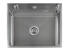 Кухонная мойка FUTUR FK 5550 Eco EMBOSSING POP-UP ECONOM Сатин