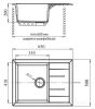 Кухонная мойка GranFest GF-Q650L (иней)