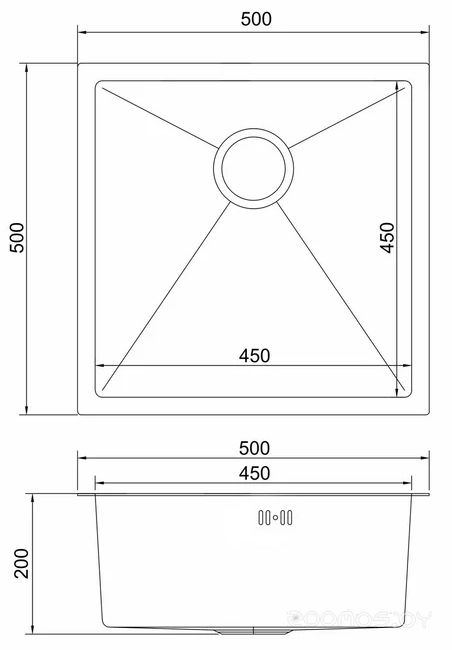 Кухонная мойка Mixline 547228 (черный графит, 3 мм), фото 7