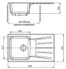 Кухонная мойка GranFest GF-S850L (белый)