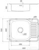 Кухонная мойка IDDIS Basic BAS65PLi77 (чаша слева)