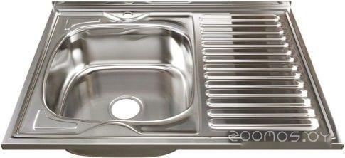 Кухонная мойка Mixline 528180 (левая, полированная, 0.8 мм), фото 1